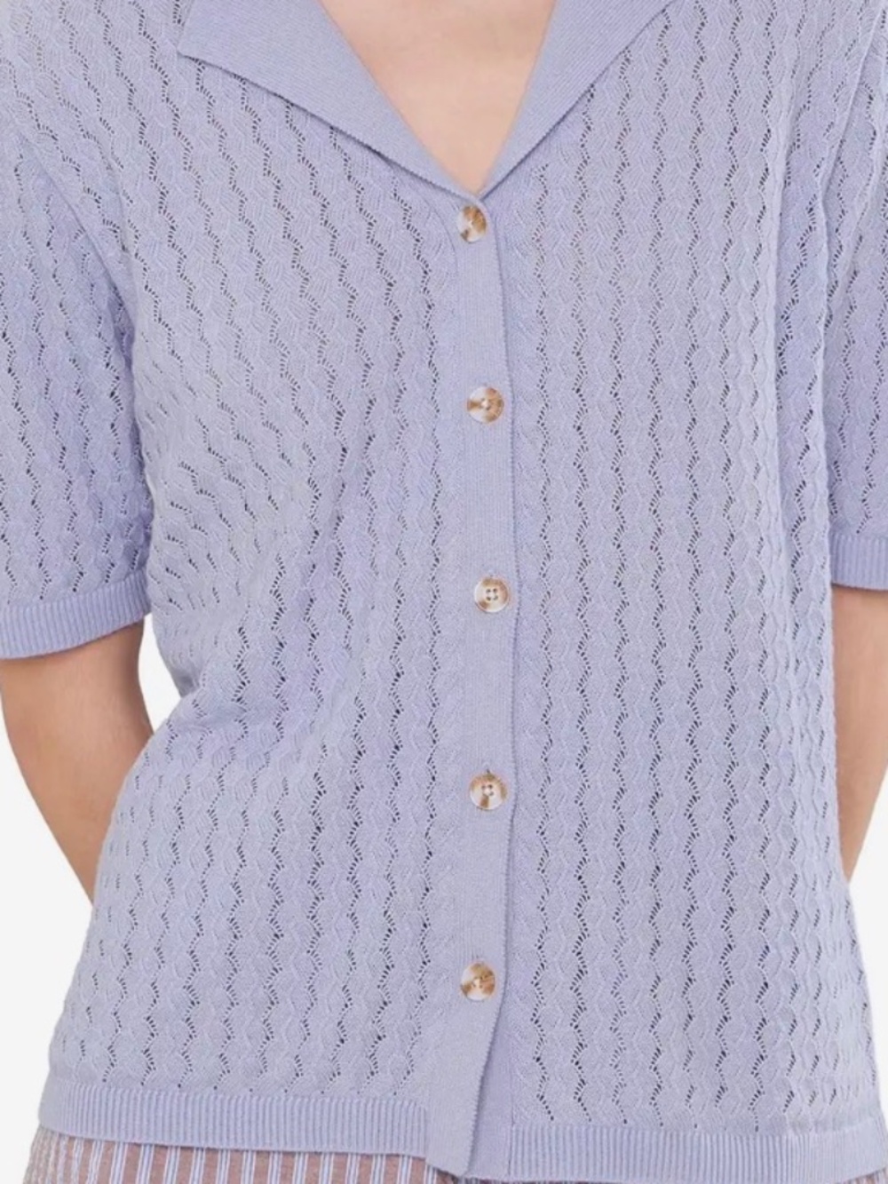 Varley Knit Shirt - Pale Lilac color - Size S NWOT